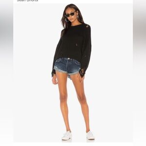 One Teaspoon Lone Star Bandits Relaxed Fit Cutoff Distressed Jean Short Size 26